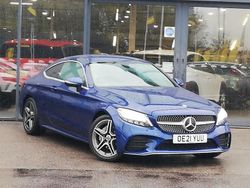 Blue Used 2021 Mercedes C200 AMG line Coupe | £20,998 (Fair price)