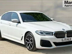 White Used 2021 BMW 520 M Sport Sedan | £25,555 (Fair price)