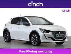 White Used 2022 Peugeot e-208 Premium Hatchback | £14,099 (Fair price)