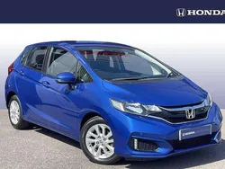 Brilliant sporty blue Used 2019 Honda Jazz SE Hatchback | £14,750 (A bit pricey)