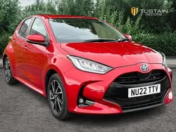 Red Used 2022 Toyota Yaris Hybrid Design Hatchback | £17,699 (Fair price)