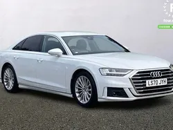 White Used 2020 Audi A8 S-Line Sedan | £29,099 (Fair price)