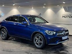 Blue Used 2020 Mercedes GLC220 AMG line Coupe | £29,450 (Expensive)