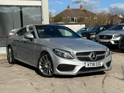 Silver Used 2018 Mercedes C200 AMG Line Premium Coupe | £18,995 (Fair price)
