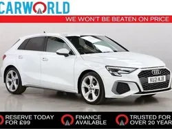 White Used 2021 Audi A3 Sportback S-Line Hatchback | £22,788 (Expensive)