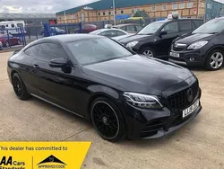 Black Used 2019 Mercedes C300 AMG line Coupe | £18,457 (Fair price)