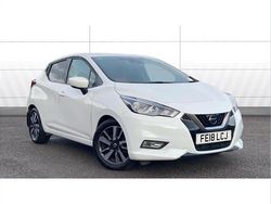 White Used 2018 Nissan Micra N-Connecta Hatchback | £8,591 (Fair price)