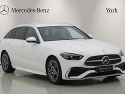 White Used 2025 Mercedes C200 AMG line Estate | £35,150 (Fair price)