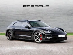Jet black metallic New 2024 Porsche Taycan 4S Cross Turismo Sedan | £99,900 (A bit pricey)