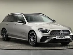 Mojave silver Used 2021 Mercedes E400 AMG line Estate | £35,700 (Fair price)