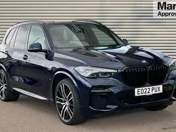 Blue Used 2022 BMW X5 M Sport SUV | £48,661 (Expensive)