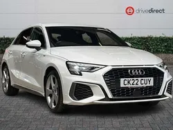 White Used 2022 Audi A3 Sportback S-Line Hatchback | £21,450 (Fair price)