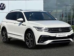 Pure white Used 2024 VW Tiguan Allspace R-line SUV | £37,495