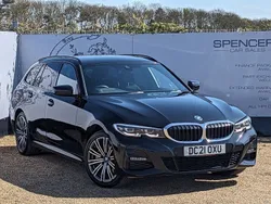 Black sapphire metallic paint Used 2021 BMW 330e M Sport Estate | £23,495 (Fair price)
