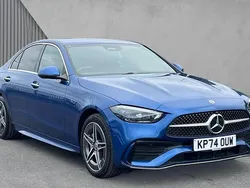 Blue Used 2024 Mercedes C300e AMG Line Premium Sedan | £36,963 (Fair price)