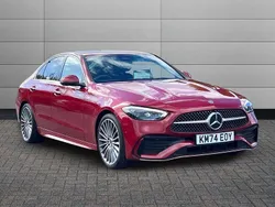 Red Used 2024 Mercedes C220 AMG Line Premium Sedan | £37,495 (A bit pricey)