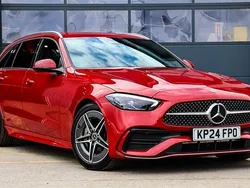 Red Used 2024 Mercedes C200 AMG line Estate | £30,990 (Fair price)