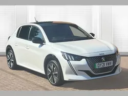 White Used 2021 Peugeot e-208 Premium Hatchback | £11,892 (Fair price)