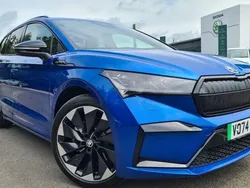 Blue New 2024 Skoda Enyaq iV SportlinePlus SUV | £39,995 (Fair price)