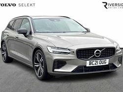 Pebble grey Used 2021 Volvo V60 R-Design Estate | £19,992 (Fair price)