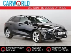 Black Used 2021 Audi A3 Sportback S-Line Hatchback | £22,320 (Expensive)