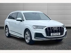 White Used 2021 Audi Q7 S-Line SUV | £38,450 (Fair price)