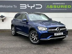 Blue Used 2021 Mercedes GLC300e AMG line Estate | £35,290 (Expensive)
