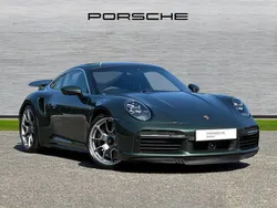 Paint to sample: oak green metallic Used 2021 Porsche 911 Turbo S | £154,000 (A bit pricey)