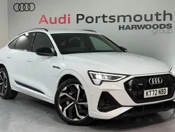 White Used 2022 Audi e-tron Sportback Black Edition SUV | £26,990 (A bit pricey)
