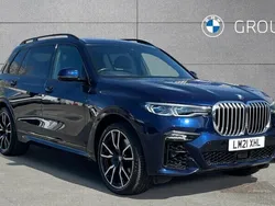 Tanzanite blue Used 2021 BMW X7 M Sport SUV | £51,790 (Fair price)