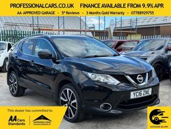 Black Used 2016 Nissan Qashqai Tekna SUV | £7,999 (Fair price)