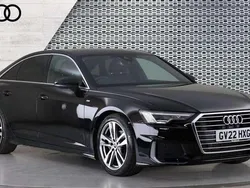 Brilliant black Used 2022 Audi A6 S-Line Sedan | £22,724 (Fair price)