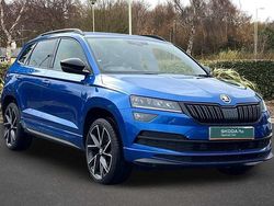 Race blue metallic Used 2021 Skoda Karoq SportLine SUV | £19,600 (Fair price)