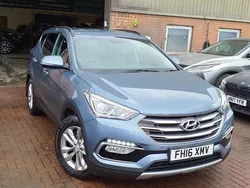 Blue Used 2016 Hyundai Santa Fe Premium SUV | £9,995 (Good price)