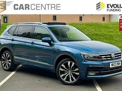 Blue Used 2021 VW Tiguan Allspace R-line SUV | £24,300 (Fair price)