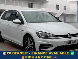 White Used 2018 VW Golf VII R-line Hatchback | £14,149 (Fair price)