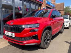 Velvet red Used 2024 Skoda Karoq SportLine SUV | £29,950 (A bit pricey)