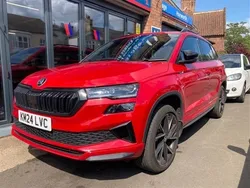Velvet red Used 2024 Skoda Karoq SportLine SUV | £29,950 (Fair price)