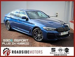 Blue Used 2021 BMW 530e M Sport Sedan | £25,495 (A bit pricey)