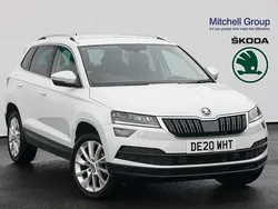 Moon white metallic Used 2020 Skoda Karoq SE L SUV | £17,995 (Fair price)