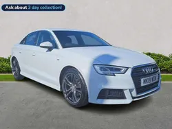 White Used 2019 Audi A3 S-Line Sedan | £16,347 (Good price)