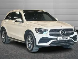 Polar white Used 2021 Mercedes GLC300 AMG Line Premium Estate | £28,990 (Fair price)