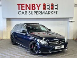 Blue Used 2017 Mercedes C250 AMG line Estate | £13,295 (Good price)