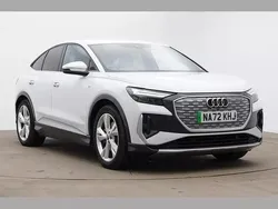 White Used 2022 Audi Q4 Sportback e-tron S-Line SUV | £28,500 (Fair price)