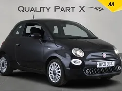 Black Used 2021 Fiat 500 Lounge Hatchback | £7,880 (Fair price)