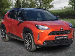 Orange/black Used 2023 Toyota Yaris Hybrid Sport Hatchback | £23,150