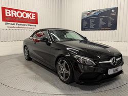 Black Used 2017 Mercedes C220 AMG line Cabriolet | £13,990 (Fair price)