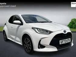 White Used 2023 Toyota Yaris Hybrid Design Hatchback | £18,081 (Fair price)