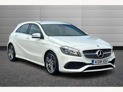 White Used 2018 Mercedes A200 AMG line Hatchback | £13,850 (Fair price)