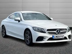 Polar white Used 2020 Mercedes C200 AMG Line Premium Coupe | £20,450 (Fair price)